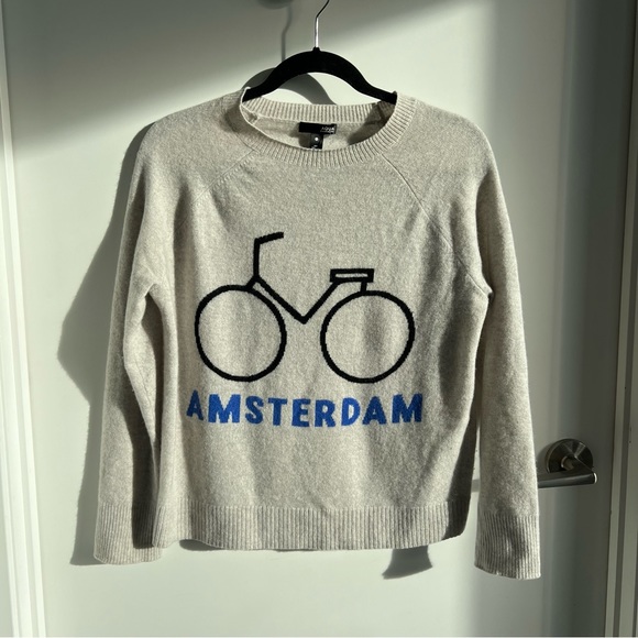 100% Cashmere Aqua Amsterdam Bicycle grey sweater - Picture 2 of 5
